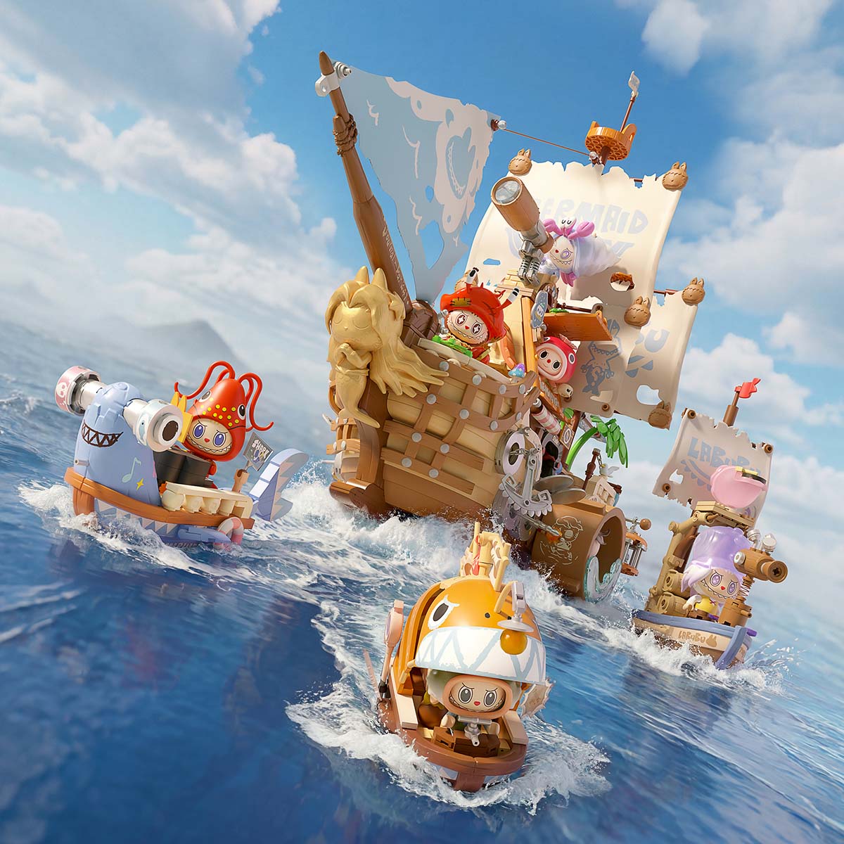 THE MONSTERS Chasing Mermaids: figuras de bloque
