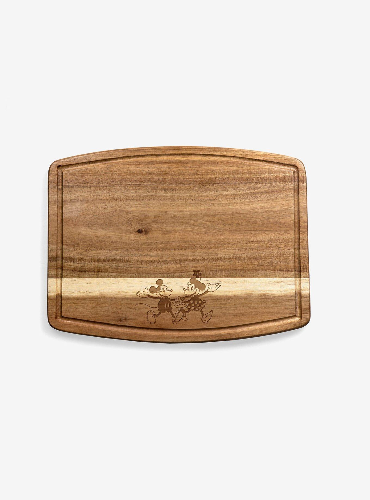 Tabla de picar ovalada de Mickey y Minnie Mouse