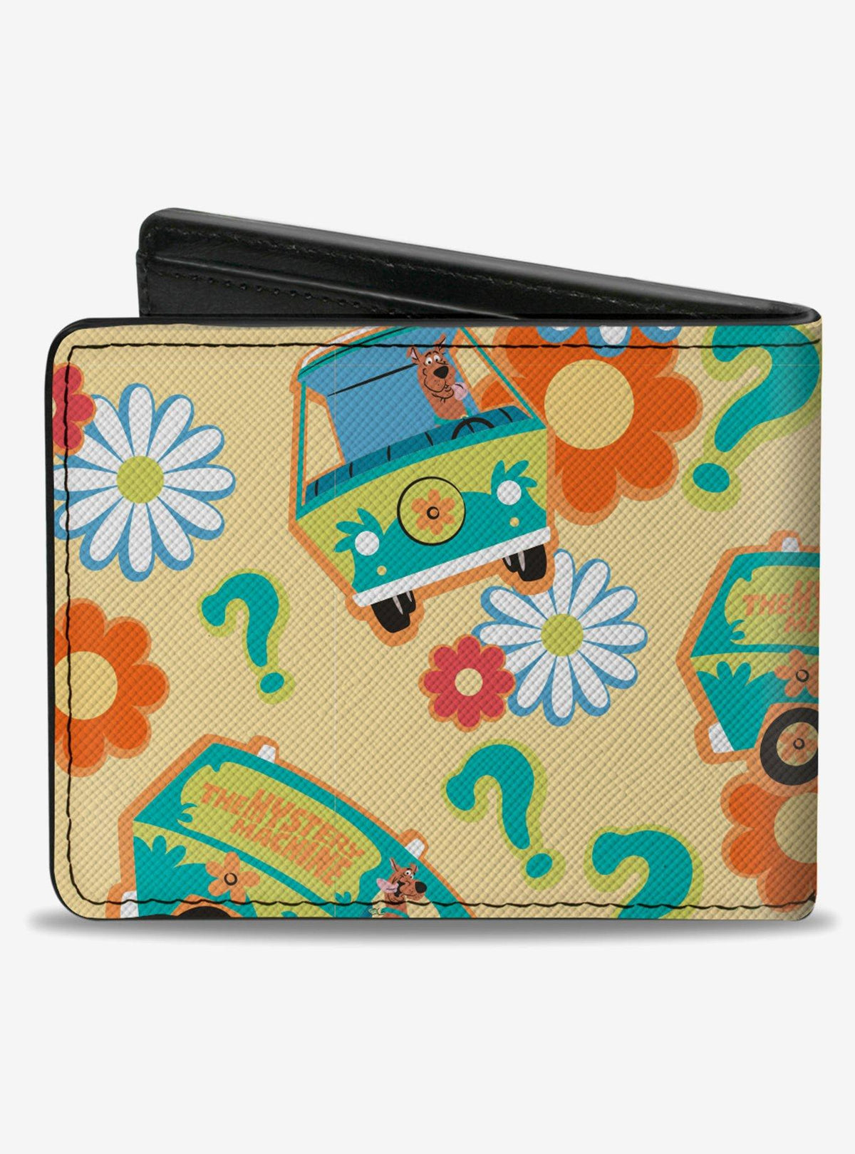 Billetera plegable Scooby-Doo con Máquina del Misterio y flores