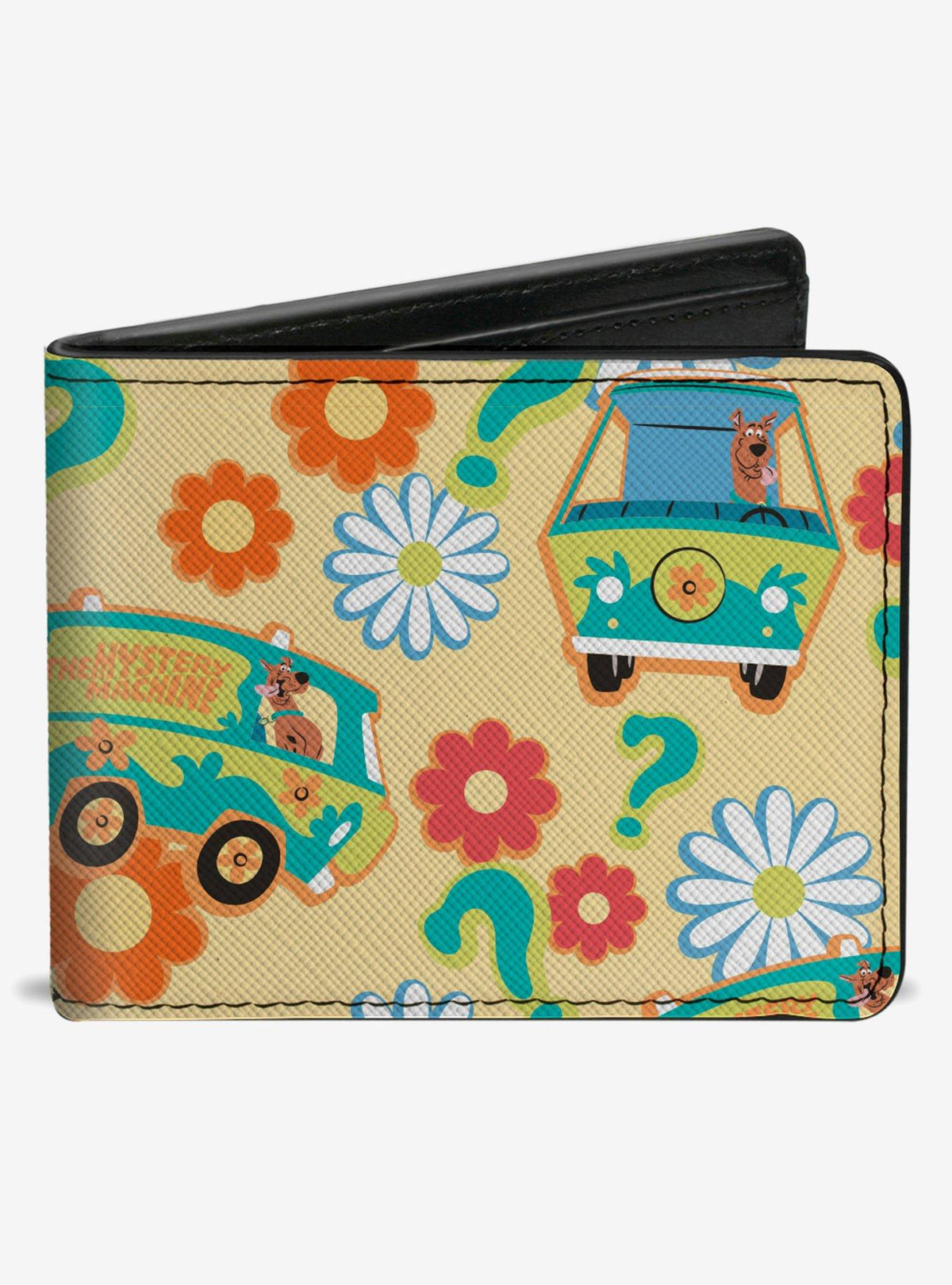 Billetera plegable Scooby-Doo con Máquina del Misterio y flores