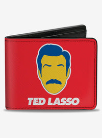Billetera Ted Lasso con íconos y texto