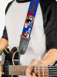 Correa azul para guitarra con Bugs Bunny - Looney Tunes