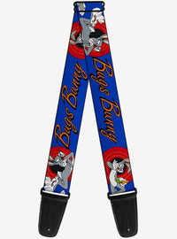 Correa azul para guitarra con Bugs Bunny - Looney Tunes