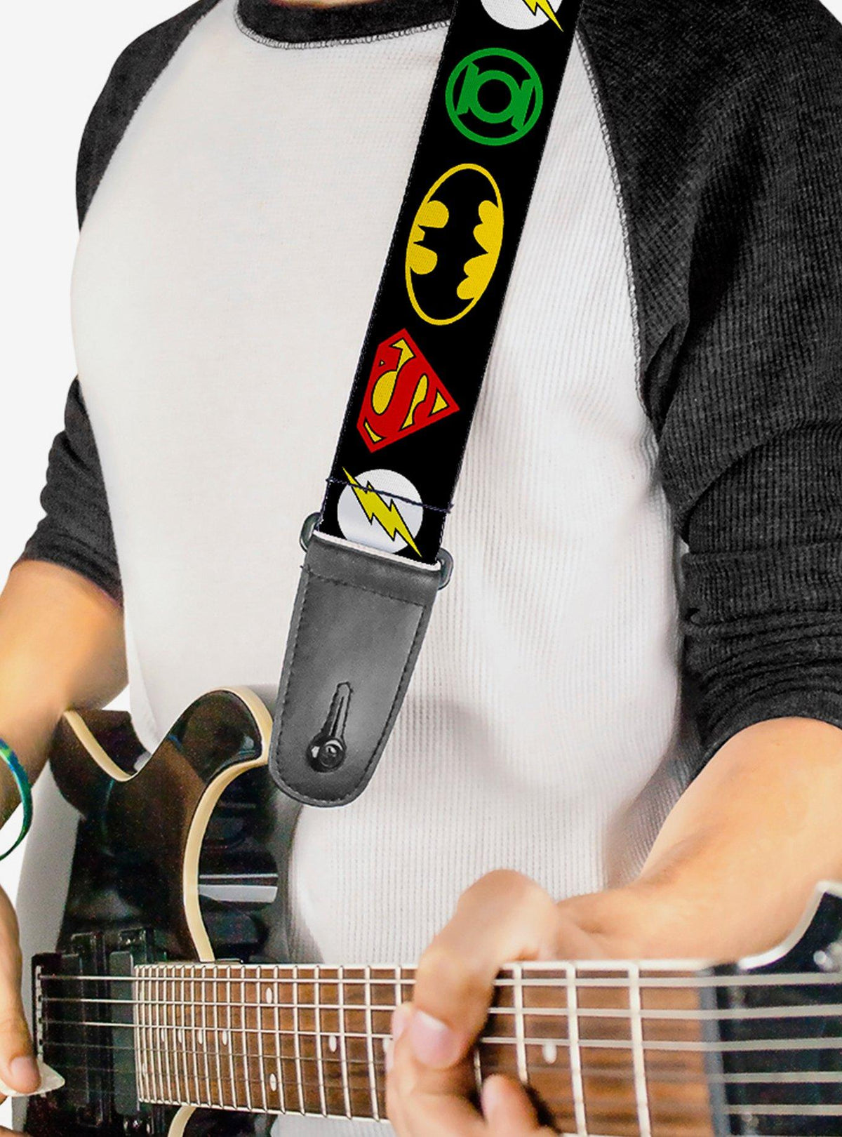 DC Comics Correa para guitarra de logos de la Liga de la Justicia