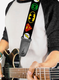 DC Comics Correa para guitarra de logos de la Liga de la Justicia