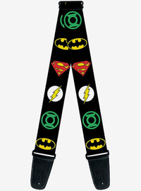DC Comics Correa para guitarra de logos de la Liga de la Justicia