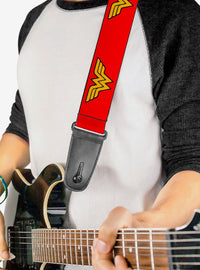Correa de guitarra roja Wonder Woman de DC Comics