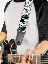 Correa para guitarra Tom and Jerry con bocetos