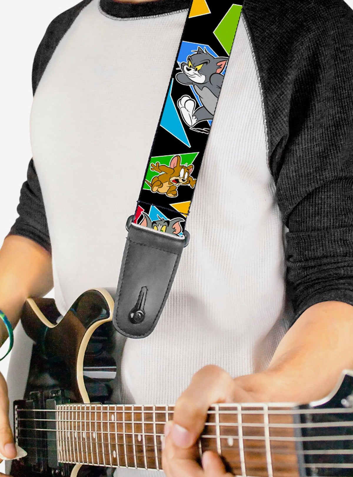 Correa de guitarra multicolor Tom and Jerry