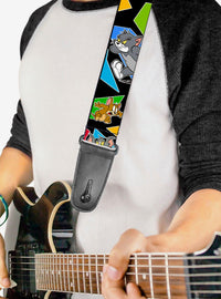 Correa de guitarra multicolor Tom and Jerry