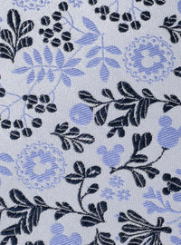Corbata floral azul y blanca de Mickey Mouse