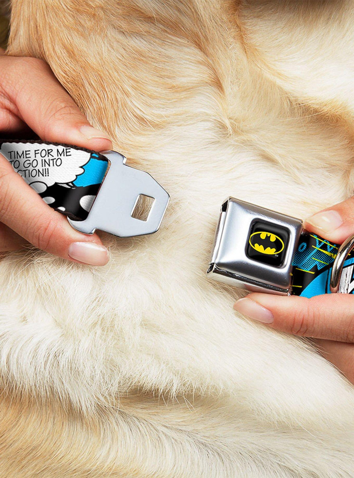 Collar para mascotas con hebilla de cinturón Batman