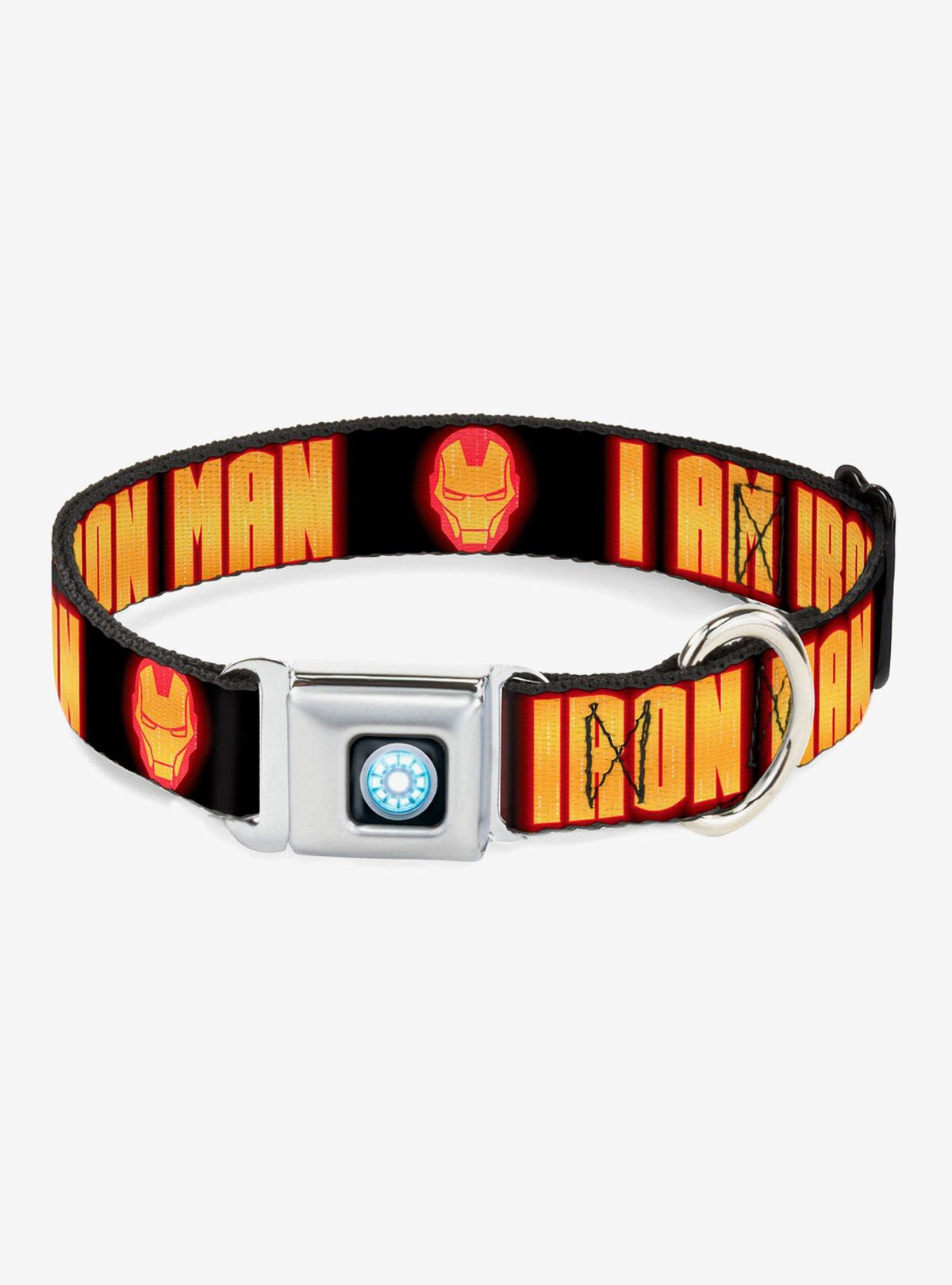 Collar para perro con hebilla de cinturón de seguridad Iron Man