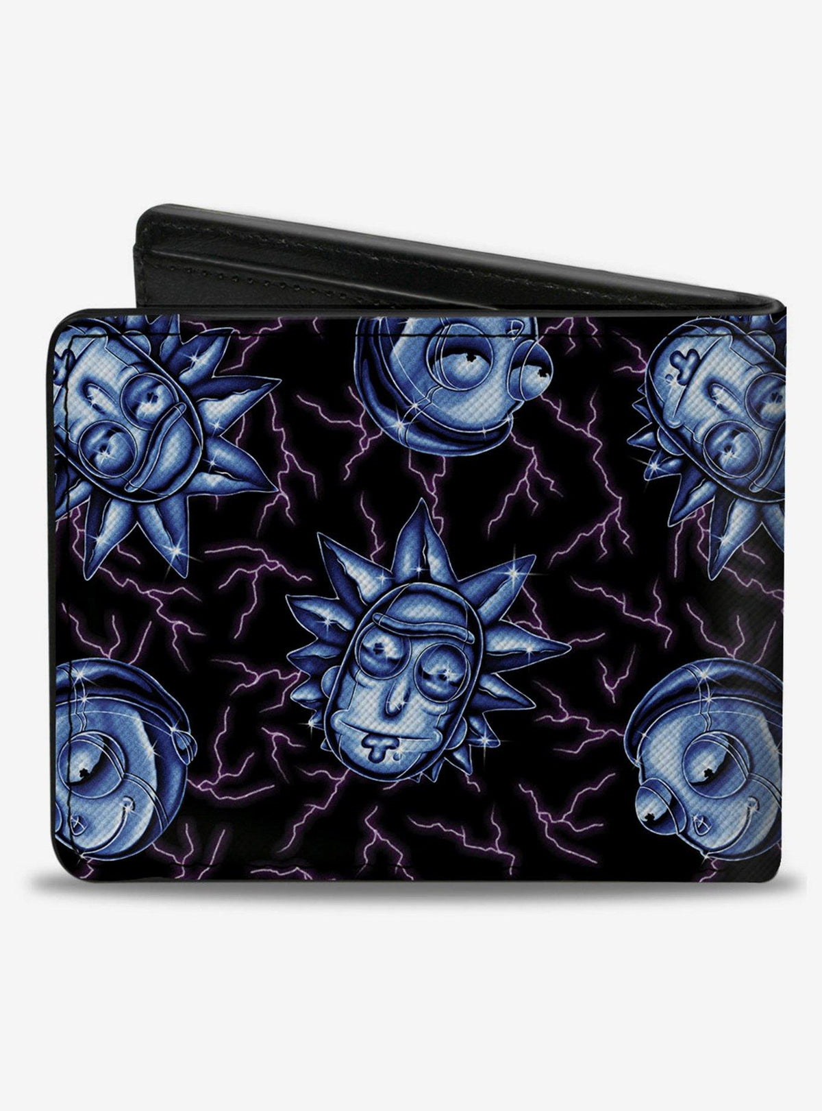 Billetera plegable Rick and Morty con rostros eléctricos