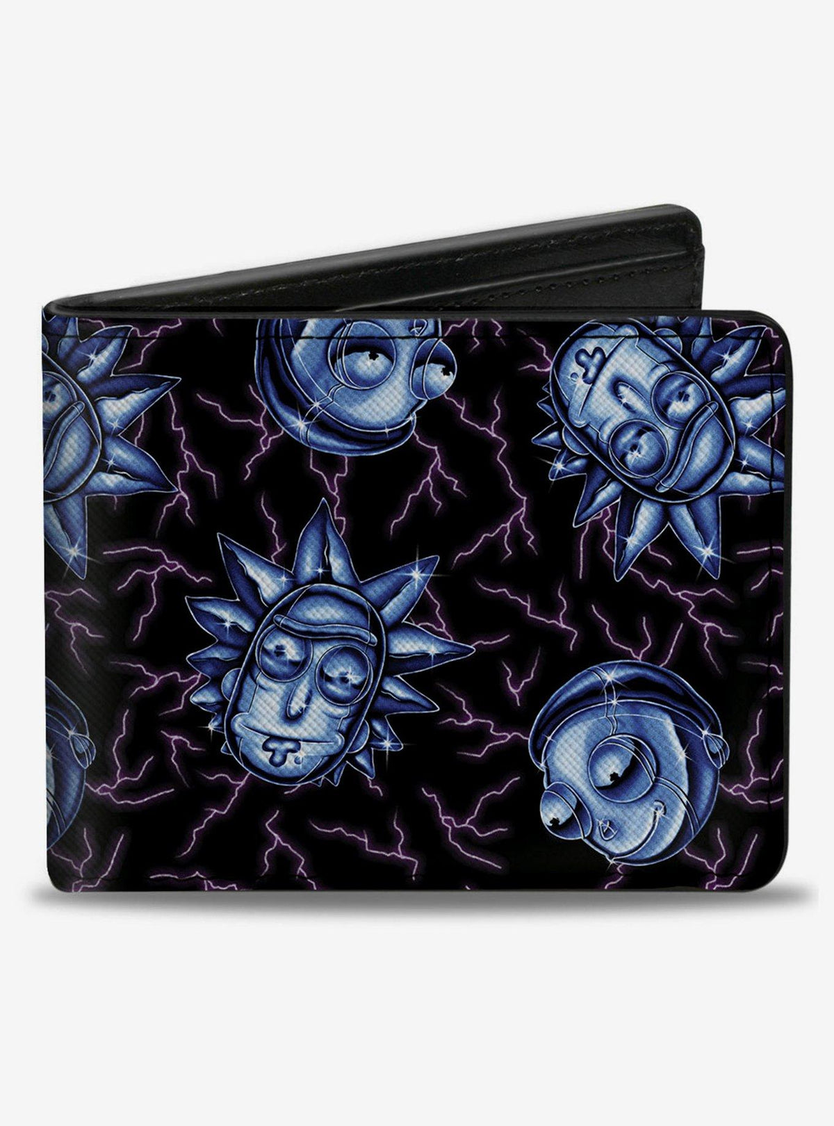 Billetera plegable Rick and Morty con rostros eléctricos