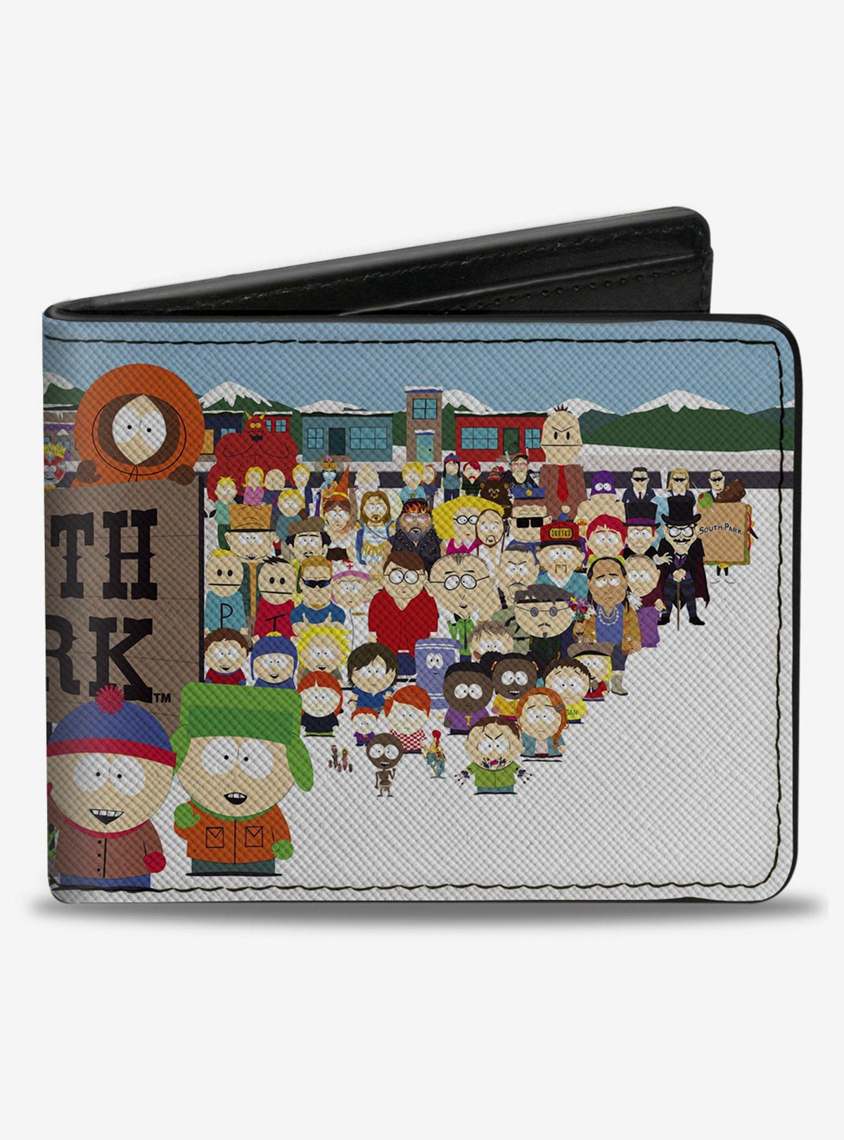 Billetera South Park con personajes en grupo