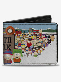 Billetera South Park con personajes en grupo