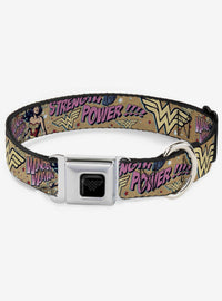 Collar para perro de Wonder Woman con hebilla tipo cinturón