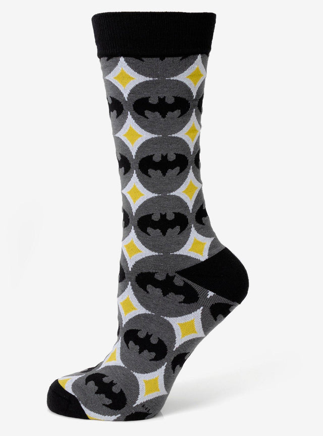 Calcetines Batman de círculos grises y negros para hombre