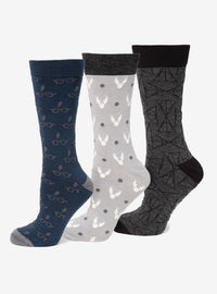 Set de regalo de 3 pares de calcetines Harry Potter