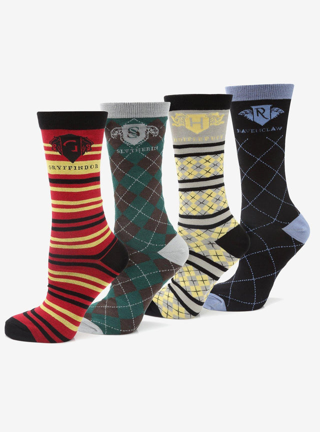 Set de 4 pares de calcetines de las casas de Harry Potter