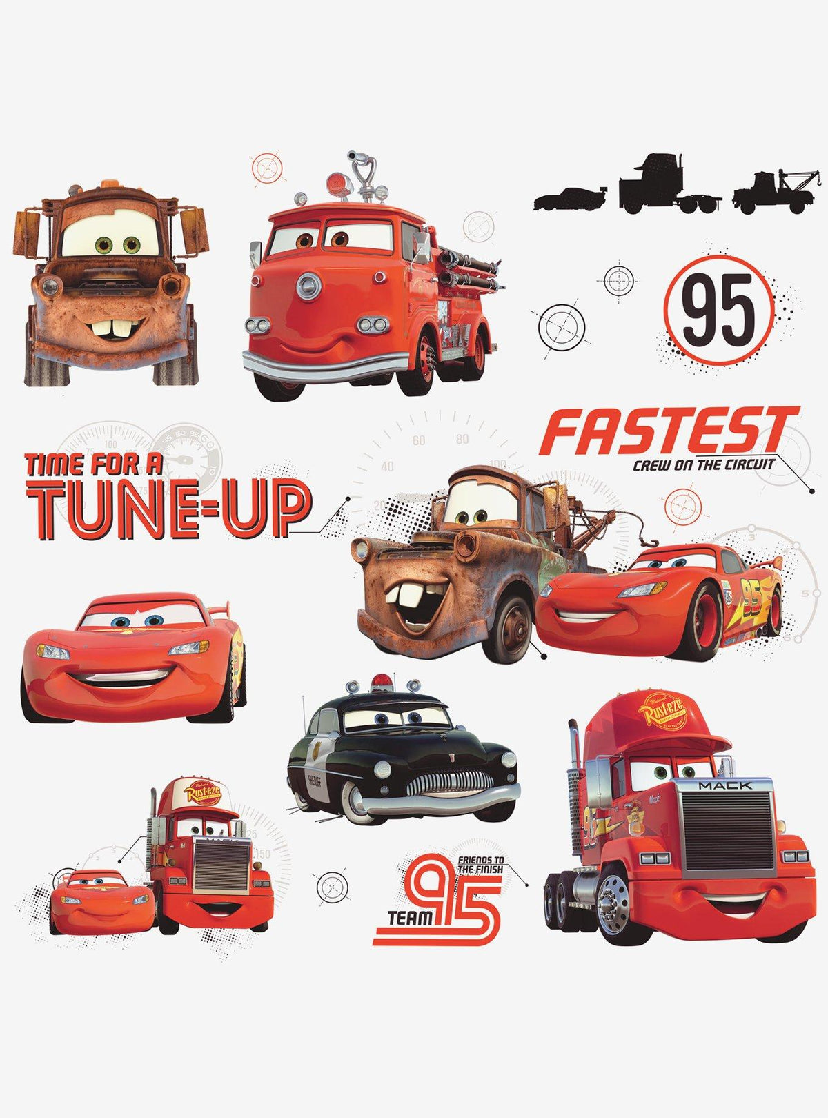 Adhesivos de pared Disney Pixar Cars: Amigos hasta el final