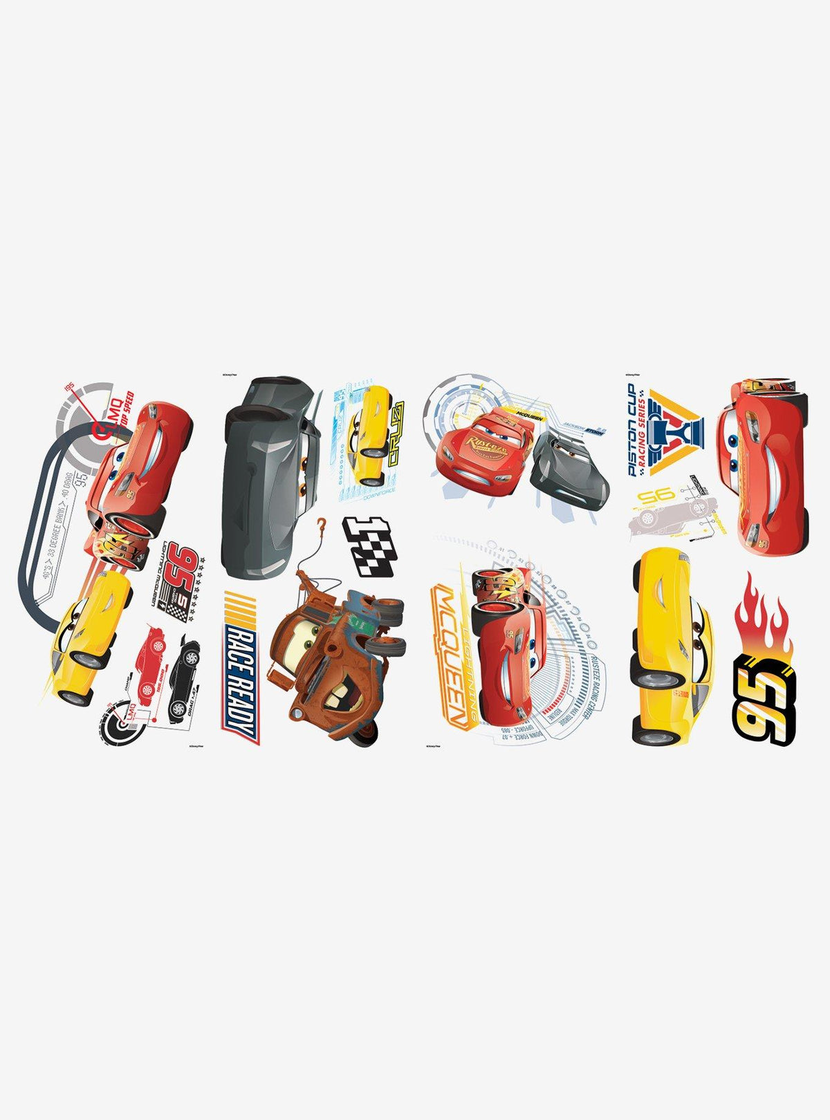 Disney Pixar Cars 3: stickers adhesivos para pared