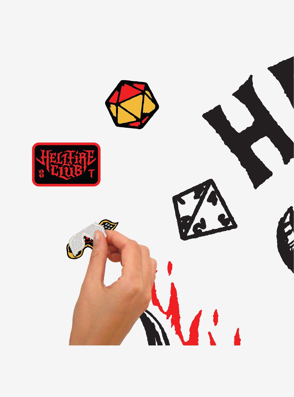 Stranger Things: calcos murales Hellfire Club