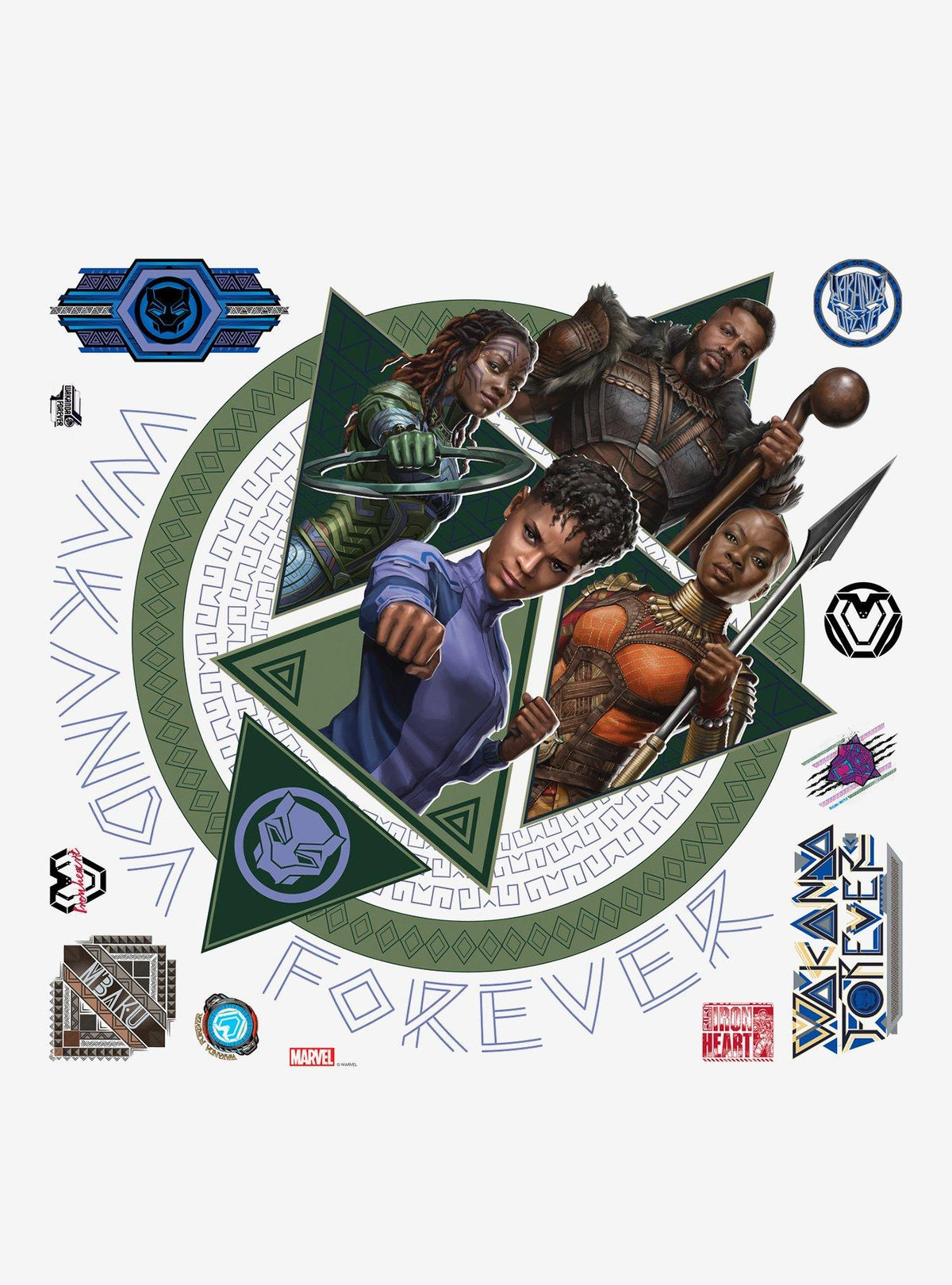 Calcomanías murales Marvel Black Panther: Wakanda Forever