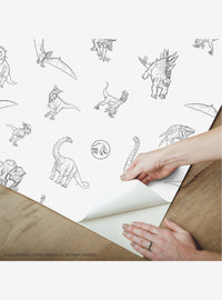 Papel mural autoadhesivo Jurassic World