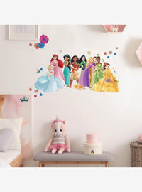 Disney Princess: calcomanías murales de flores y amigas