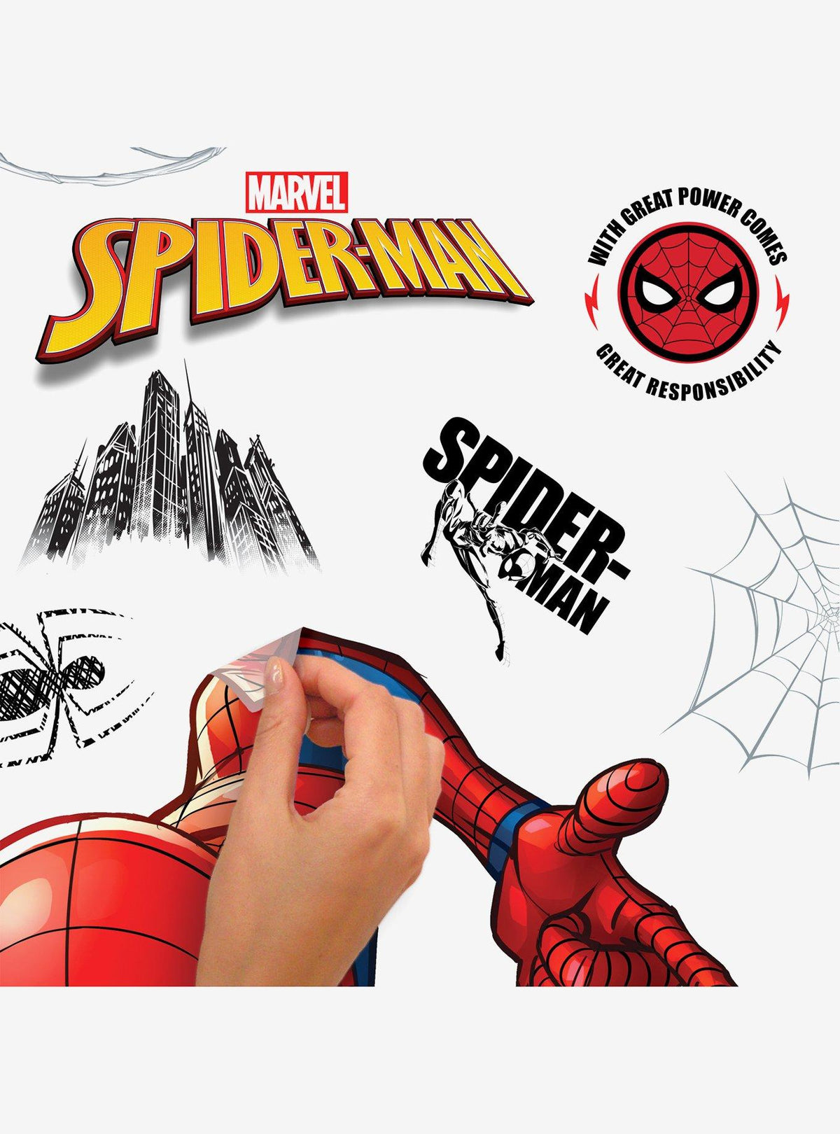 Set de adhesivos murales Spider-Man con medidor de altura