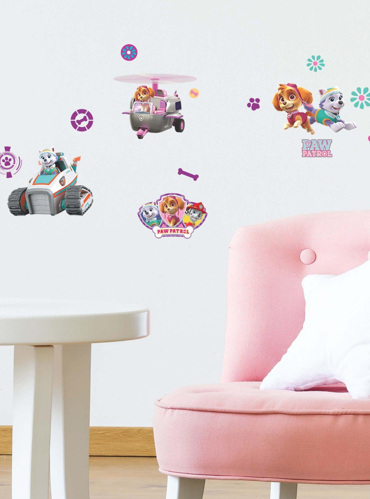 Stickers de pared de las cachorras de PAW Patrol