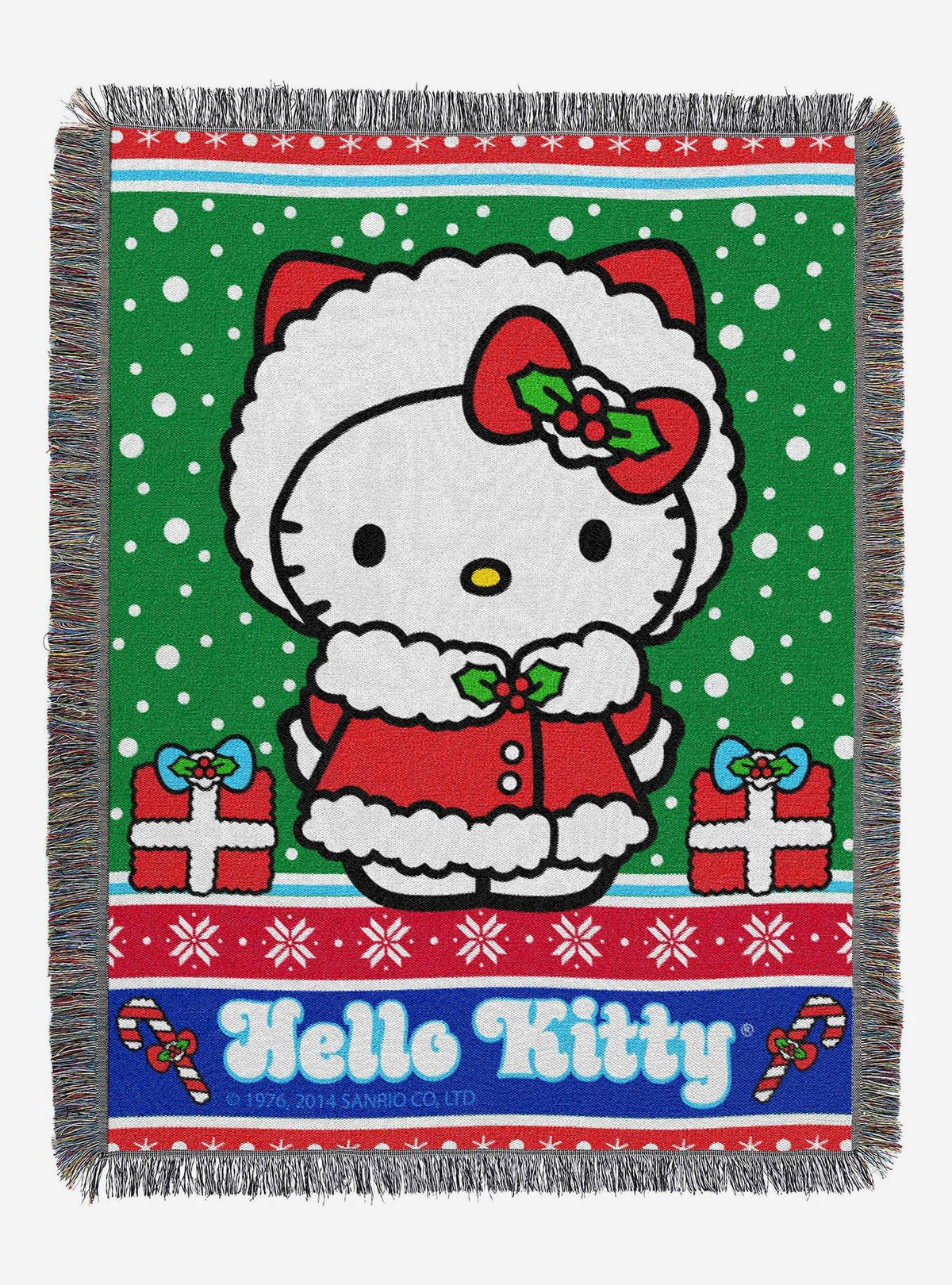 Manta tejida Hello Kitty Snowy Kitty