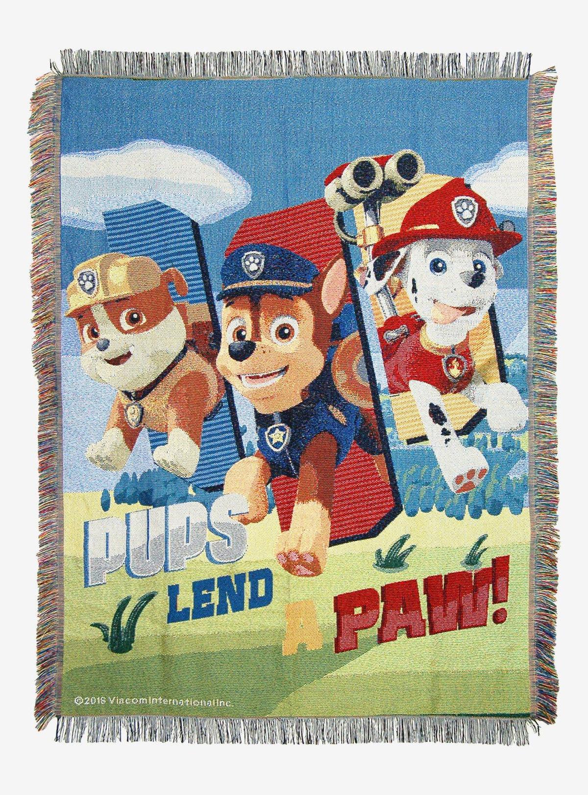 Manta decorativa tejida Paw Patrol Lend A Paw