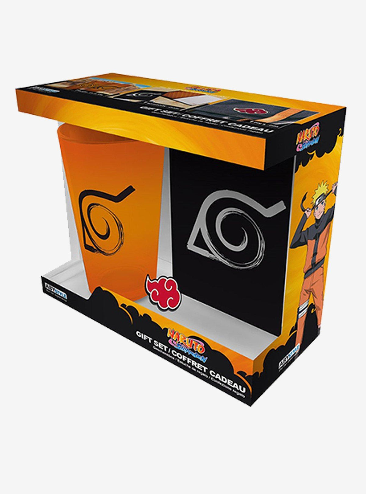 Set Naruto Shippuden: vaso, libreta y pin