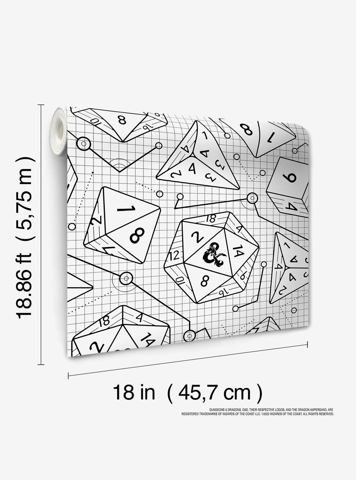Papel mural autoadhesivo Dungeons & Dragons blanco