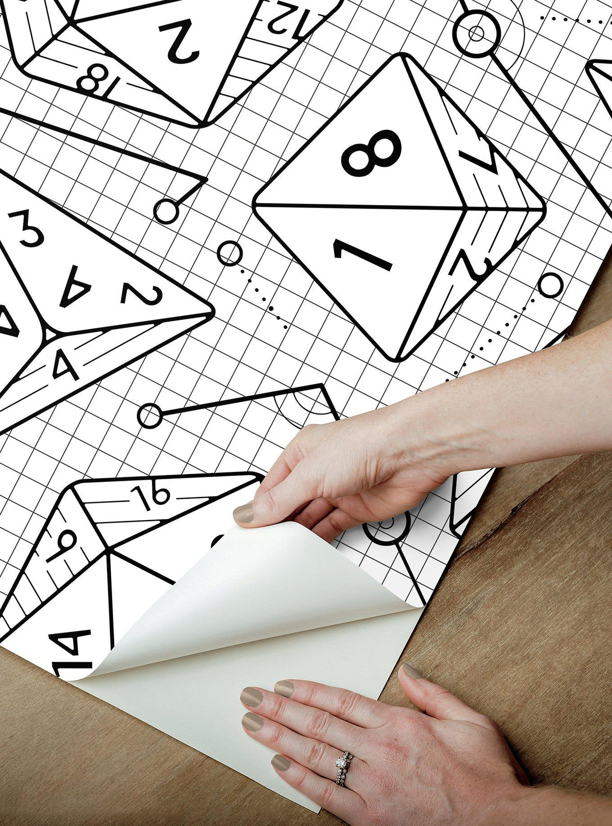 Papel mural autoadhesivo Dungeons & Dragons blanco