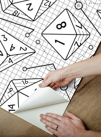 Papel mural autoadhesivo Dungeons & Dragons blanco