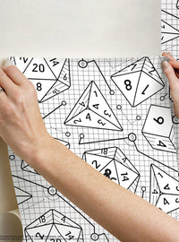 Papel mural autoadhesivo Dungeons & Dragons blanco