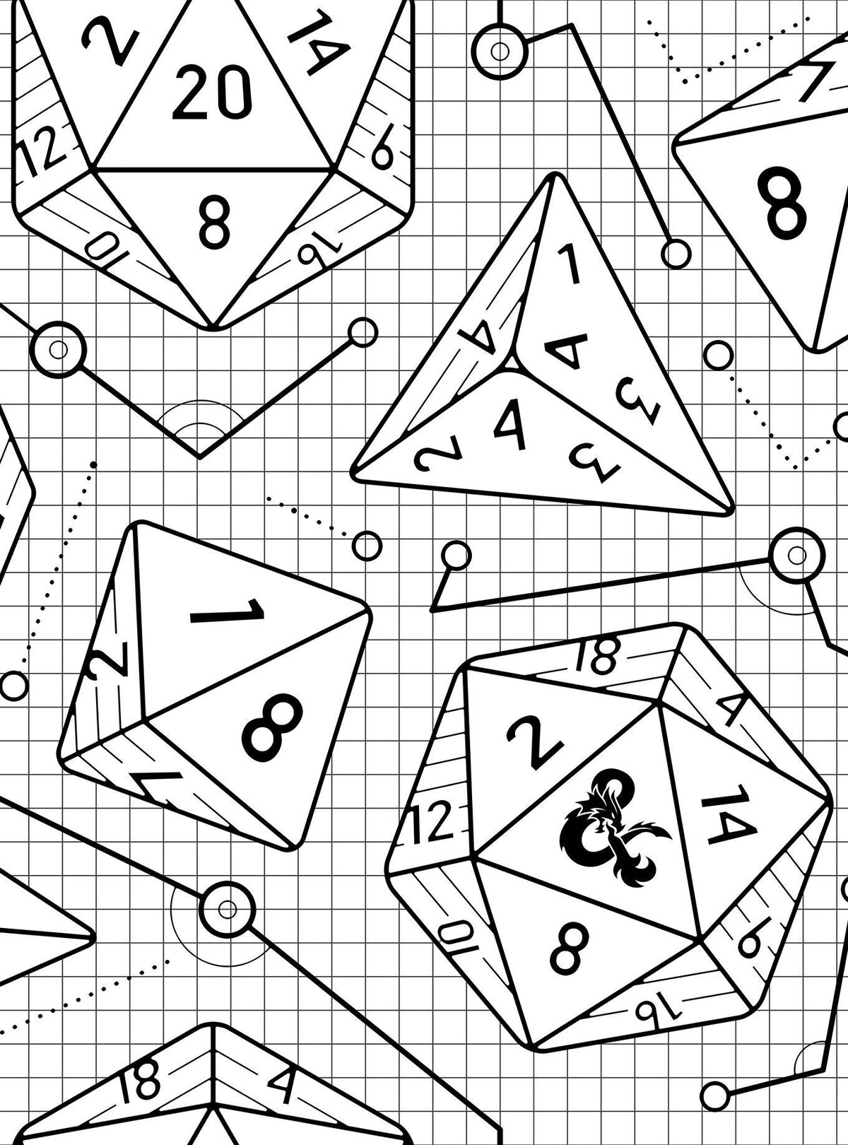 Papel mural autoadhesivo Dungeons & Dragons blanco