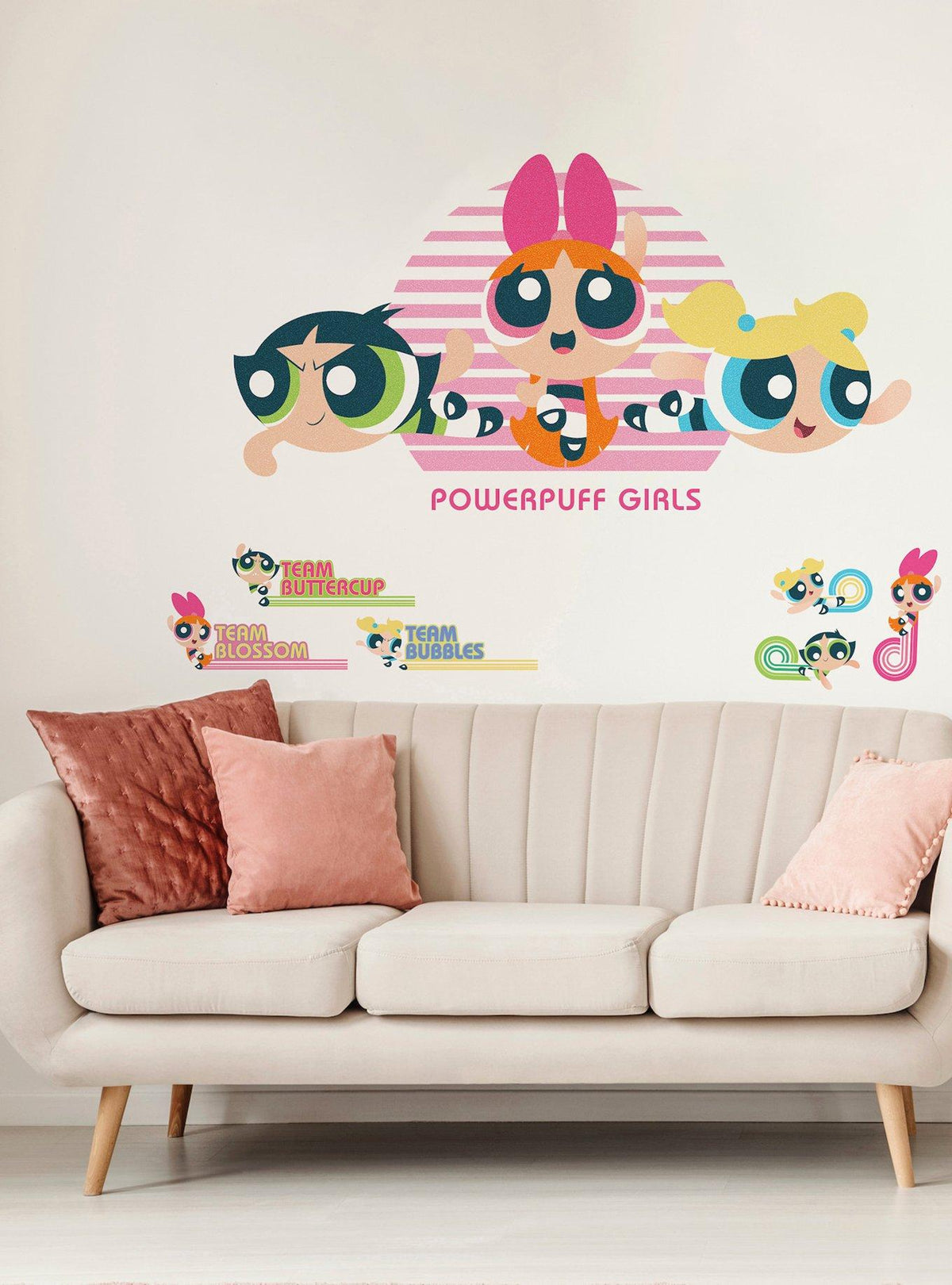 Powerpuff Girls: adhesivos gigantes para pared con alfabeto