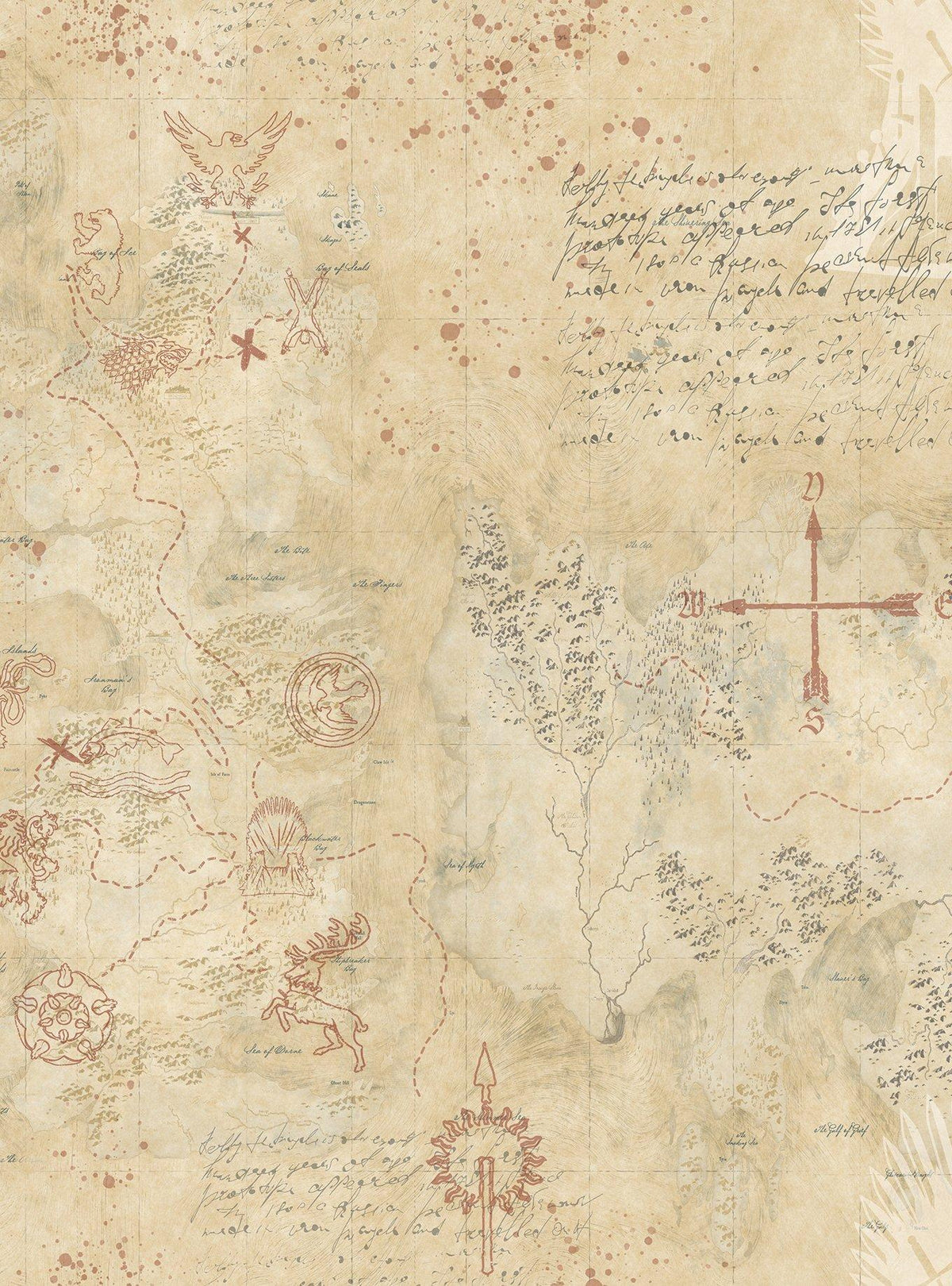 Game of Thrones: Papel mural autoadhesivo de Westeros