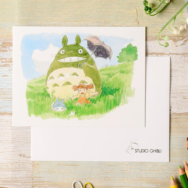 Tarjeta de saludo My Neighbor Totoro en acuarela