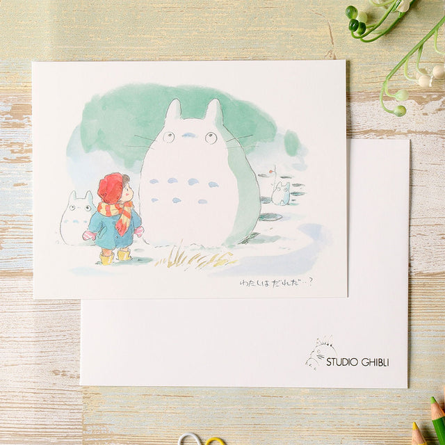 Tarjeta Mi vecino Totoro Acuarela de Invierno