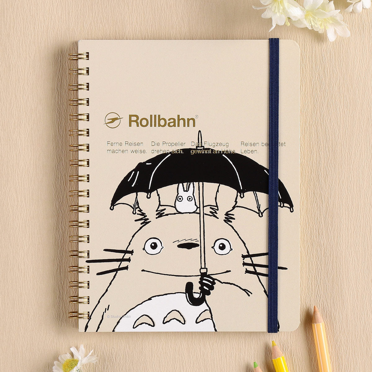 Cuaderno Rollbahn Mi vecino Totoro con bolsillos (Beige)