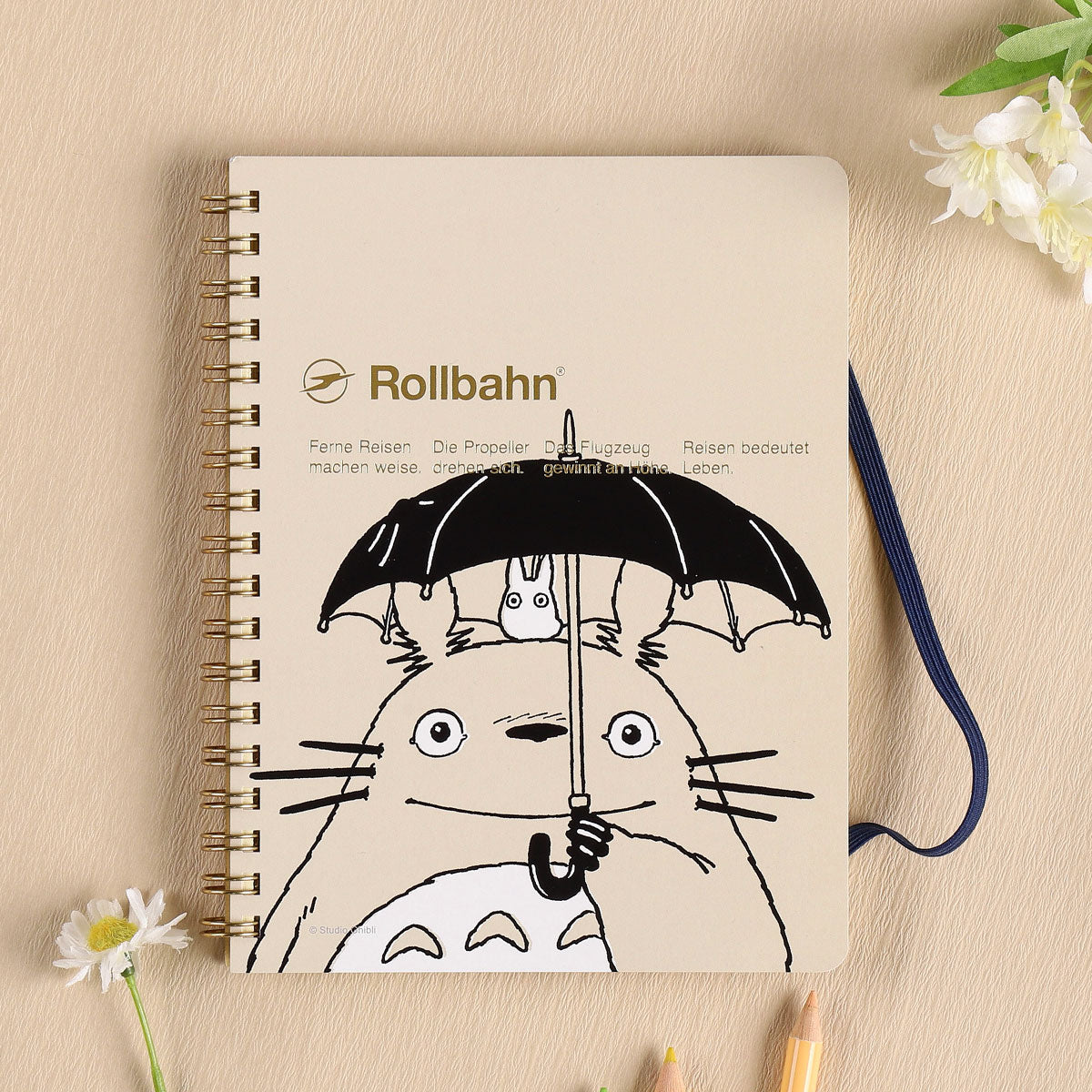 Cuaderno Rollbahn Mi vecino Totoro con bolsillos (Beige)