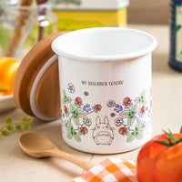 Tarro esmaltado Mi vecino Totoro con tapa de madera, 750 ml