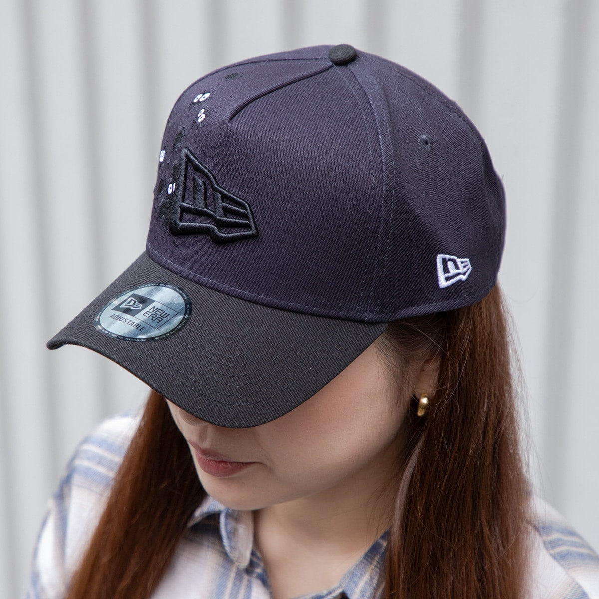 Gorra New Era 9FORTY A-Frame Mi vecino Totoro, azul marino y negro