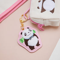 ¡Panda! Go, Panda! Llavero bordado de panda